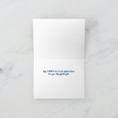  witte zwaluw die drijft op een blauw meer bedankkaart (Binnen)