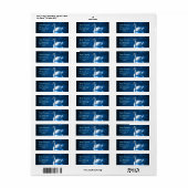 witte zwaluw die drijft op een blauw meer etiket (Full Sheet)