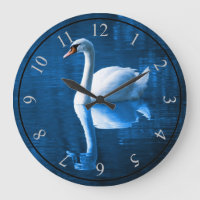 witte zwaluw die drijft op een blauw meer