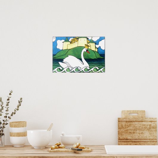 Witte Zwan uit de Tale van Tsar Saltan Poster (Keuken)