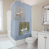 Witte zwanen douchegordijn (In situ)