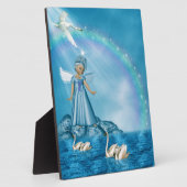 Witte zwanen en engel fotoplaat (Zijkant)