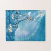 Witte zwanen en engel legpuzzel (Horizontaal)