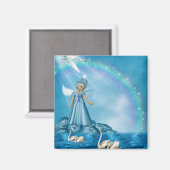 Witte zwanen en engel magneet (Voorkant / Achterkant)