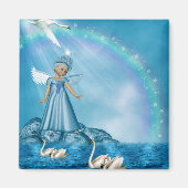 Witte zwanen en engel magneet (Voorkant)