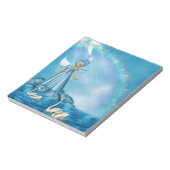 Witte zwanen en engel notitieblok (Linkerzijde)