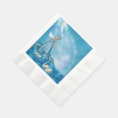 Witte zwanen en engel servet (Hoek)