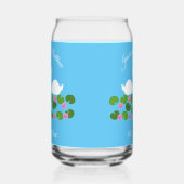 Witte zwanen en waterlelies Bruiloft Custom Blikvorm Glas (Rechts)