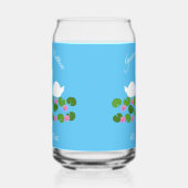 Witte zwanen en waterlelies Bruiloft Custom Blikvorm Glas (Links)