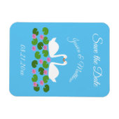 Witte zwanen en waterlelies Huwelijksgebruiken Magneet (Horizontaal)