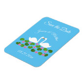 Witte zwanen en waterlelies Huwelijksgebruiken Magneet (Linkerzijde)