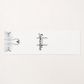 Witte zwanen houden van naammonogram yogamat (Voorkant (horizontaal))