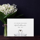 Witte zwanen houden van vogels 25e trouwdag gastenboek