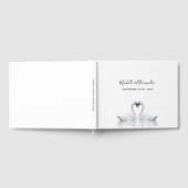 Witte zwanen houden van vogels, eenvoudige elegant gastenboek (Volledig)