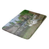 Witte zwanen in Brugge Badmat (Gekanteld)