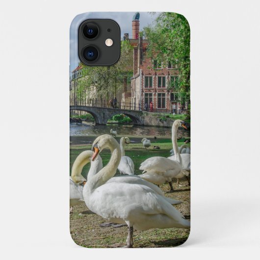 Witte zwanen in Brugge Case-Mate iPhone Case (Achterkant)