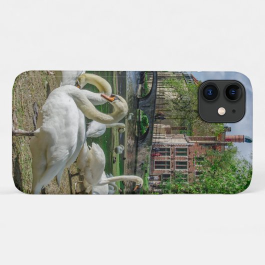 Witte zwanen in Brugge Case-Mate iPhone Case (Achterkant (horizontaal))