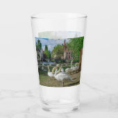 Witte zwanen in Brugge Glas (Achterkant)