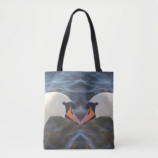 Witte Zwanen Schoudertas Tote Bag (Voorkant)