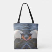 Witte Zwanen Schoudertas Tote Bag (Achterkant)