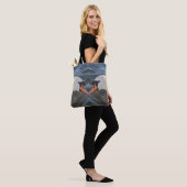 Witte Zwanen Schoudertas Tote Bag (Op model)
