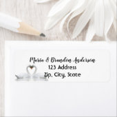 Witte zwanen, simpel etiket (Insitu)