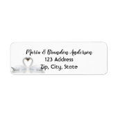 Witte zwanen, simpel etiket (Voorkant)