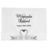 Witte zwanen, simpel groot cadeauzakje (Achterkant)