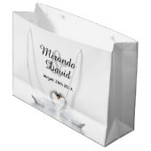 Witte zwanen, simpel groot cadeauzakje (Voorkant Gekanteld)