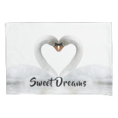 Witte zwanen uit liefdesdromen kussensloop (Voorkant)