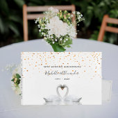 Witte zwanen vogels 50e gouden trouwdag gastenboek