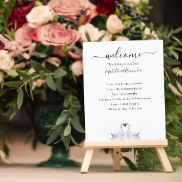 Witte zwanen voor het programma voor de bruiloft