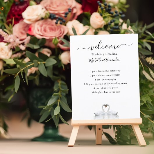 Witte zwanen voor het programma voor de bruiloft