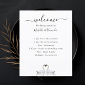 Witte zwanen voor het programma voor de bruiloft