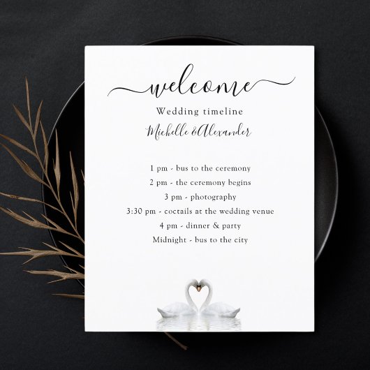 Witte zwanen voor het programma voor de bruiloft