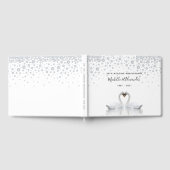 Witte zwanenvogels 60e diamantbruiloft gastenboek (Volledig)