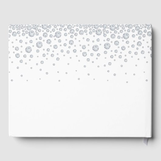 Witte zwanenvogels 60e diamantbruiloft gastenboek (Achterkant)