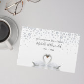 Witte zwanenvogels 60e diamantbruiloft gastenboek