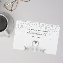 Witte zwanenvogels 60e diamantbruiloft