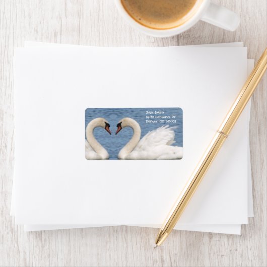 Witte zwans etiket (Insitu)