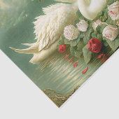 Witte zwans tissuepapier (Detail)
