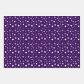 Witte zwart-wit-sneeuwvlokken grafisch inpakpapier vel (Voorkant 2)