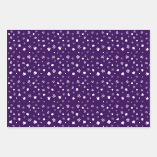 Witte zwart-wit-sneeuwvlokken grafisch inpakpapier vel (Voorkant 2)