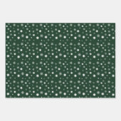 Witte zwart-wit-sneeuwvlokken grafisch inpakpapier vel (Voorkant 2)