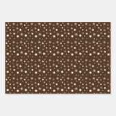 Witte zwart-wit-sneeuwvlokken grafisch inpakpapier vel (Voorkant 2)