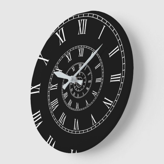 Witte/zwarte Antiek spiraal Grote Klok (Hoek)