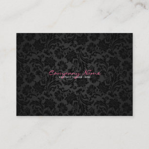 Witte & Zwarte  Bloemen Damasks Visitekaartje