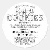 Witte Zwarte Chocolade Cookies Cottage Law Sticker (Voorkant)