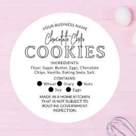 Witte Zwarte Chocolade Cookies Cottage Law Sticker