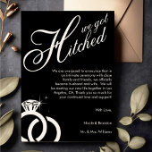 Witte & Zwarte Diamanten Ring Foto Bruiloft Aankondiging